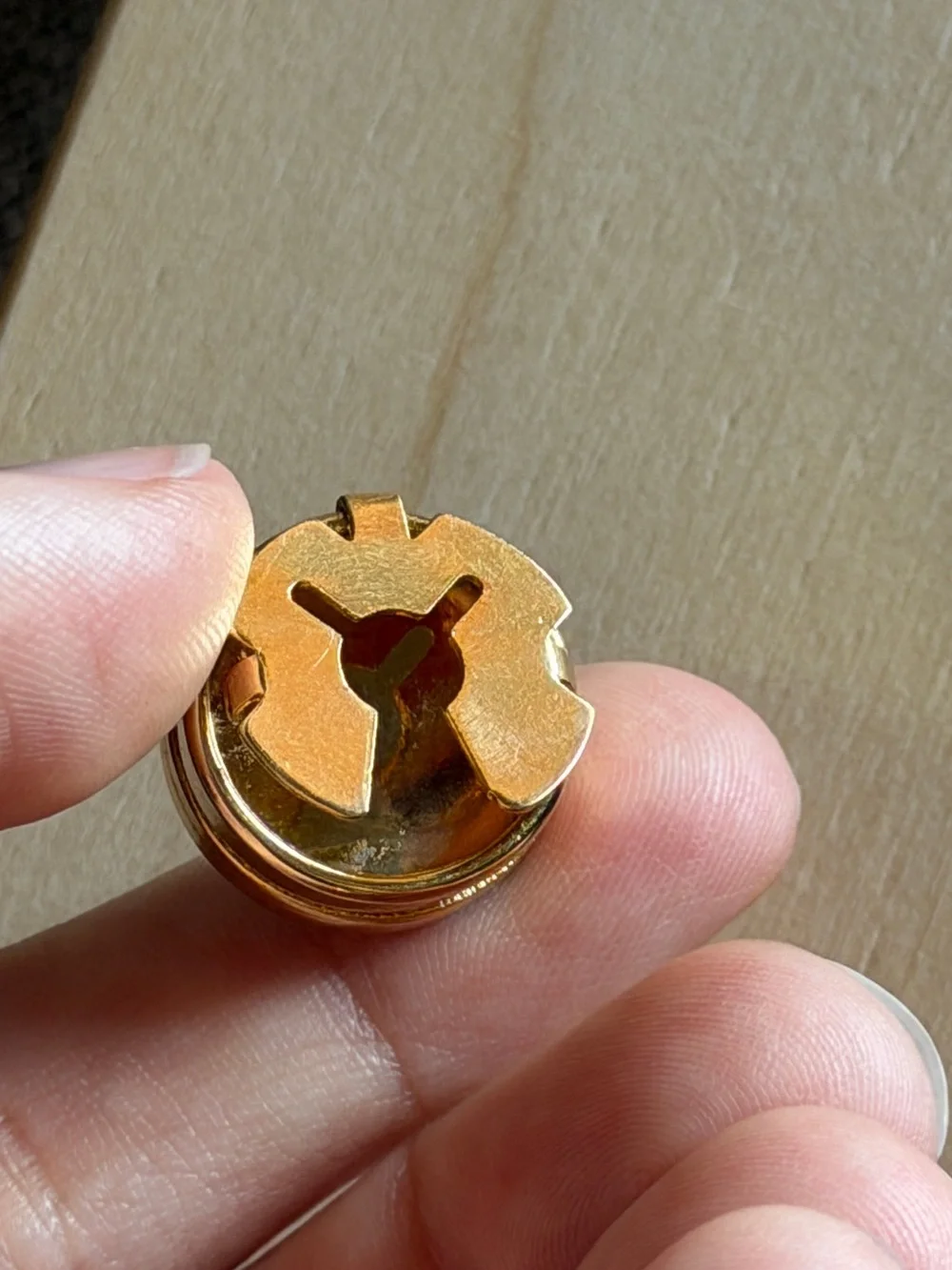 button cover with clip Cap - Gold Color
